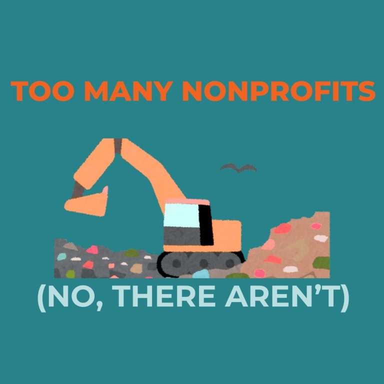 too many nonprofits (no there aren't)
